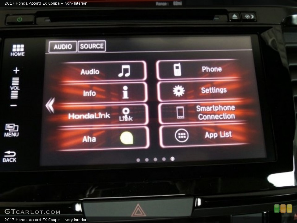 Ivory Interior Controls for the 2017 Honda Accord EX Coupe #118617068