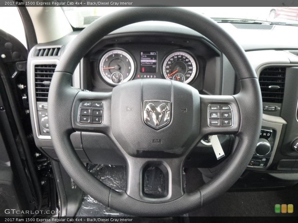 Black/Diesel Gray Interior Steering Wheel for the 2017 Ram 1500 Express Regular Cab 4x4 #118622804
