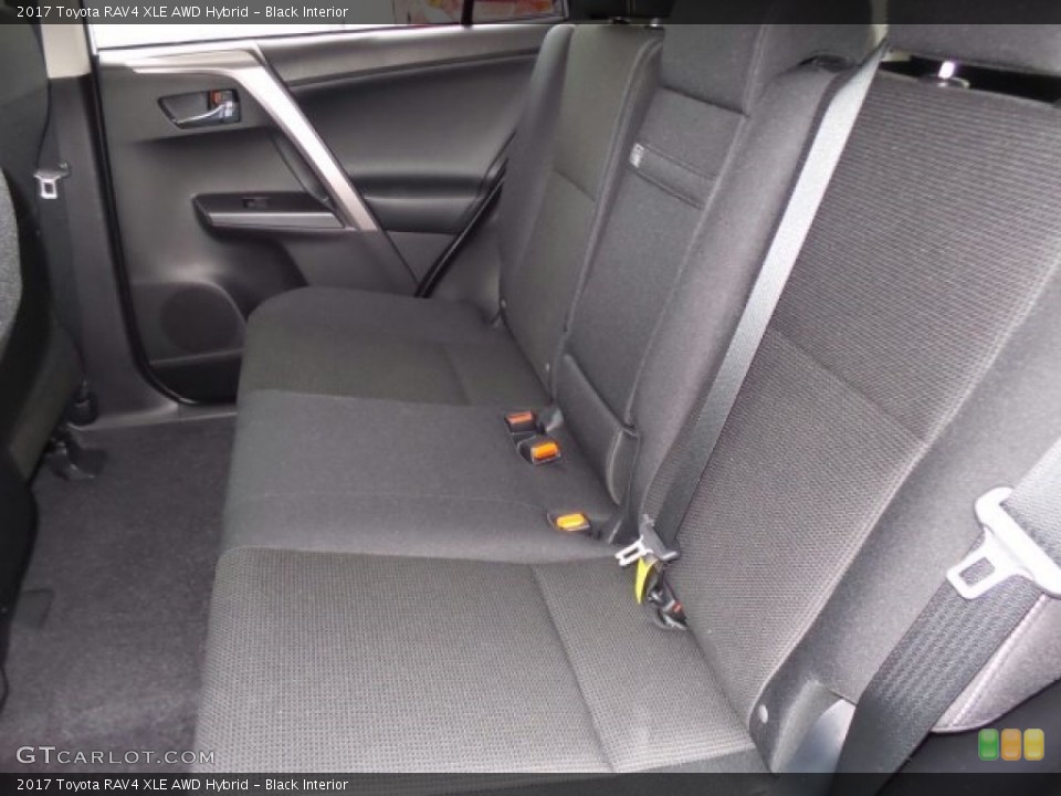 Black Interior Rear Seat for the 2017 Toyota RAV4 XLE AWD Hybrid #118623831