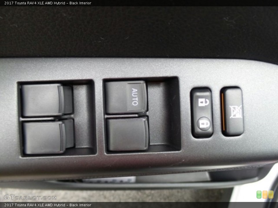 Black Interior Controls for the 2017 Toyota RAV4 XLE AWD Hybrid #118623932