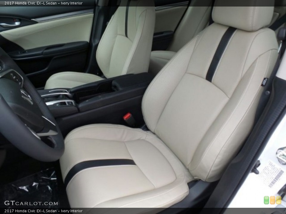 Ivory Interior Front Seat for the 2017 Honda Civic EX-L Sedan #118625270