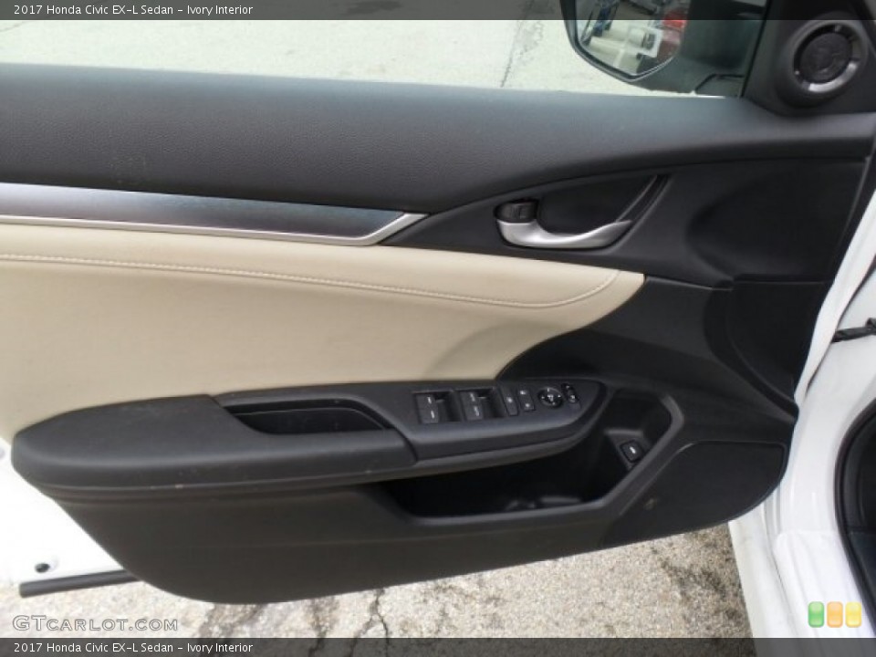 Ivory Interior Door Panel for the 2017 Honda Civic EX-L Sedan #118625349