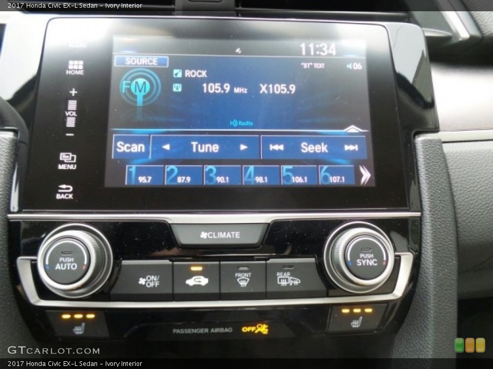 Ivory Interior Controls for the 2017 Honda Civic EX-L Sedan #118625576