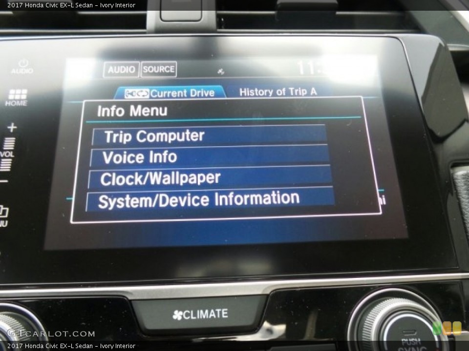 Ivory Interior Controls for the 2017 Honda Civic EX-L Sedan #118625624