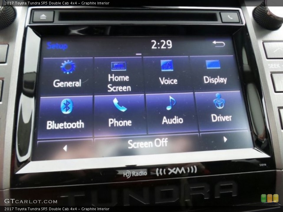 Graphite Interior Controls for the 2017 Toyota Tundra SR5 Double Cab 4x4 #118627511