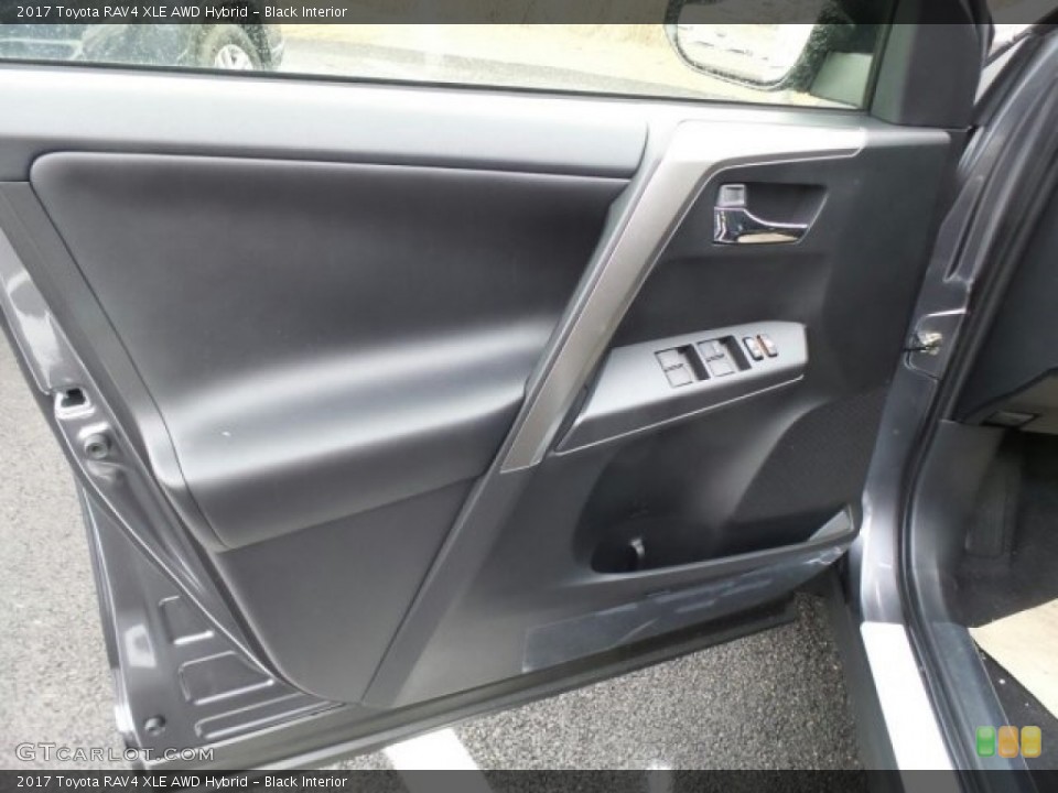 Black Interior Door Panel for the 2017 Toyota RAV4 XLE AWD Hybrid #118628711