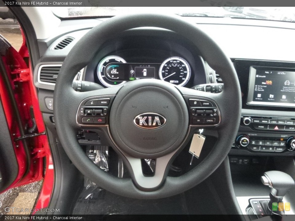 Charcoal Interior Steering Wheel for the 2017 Kia Niro FE Hybrid #118629947