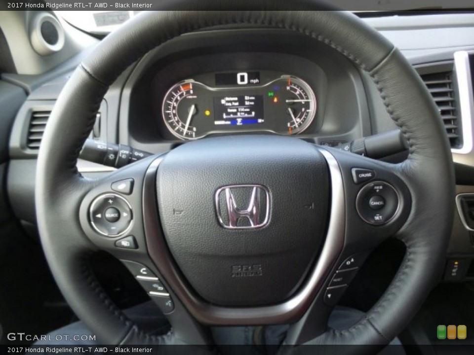 Black Interior Steering Wheel for the 2017 Honda Ridgeline RTL-T AWD #118631330