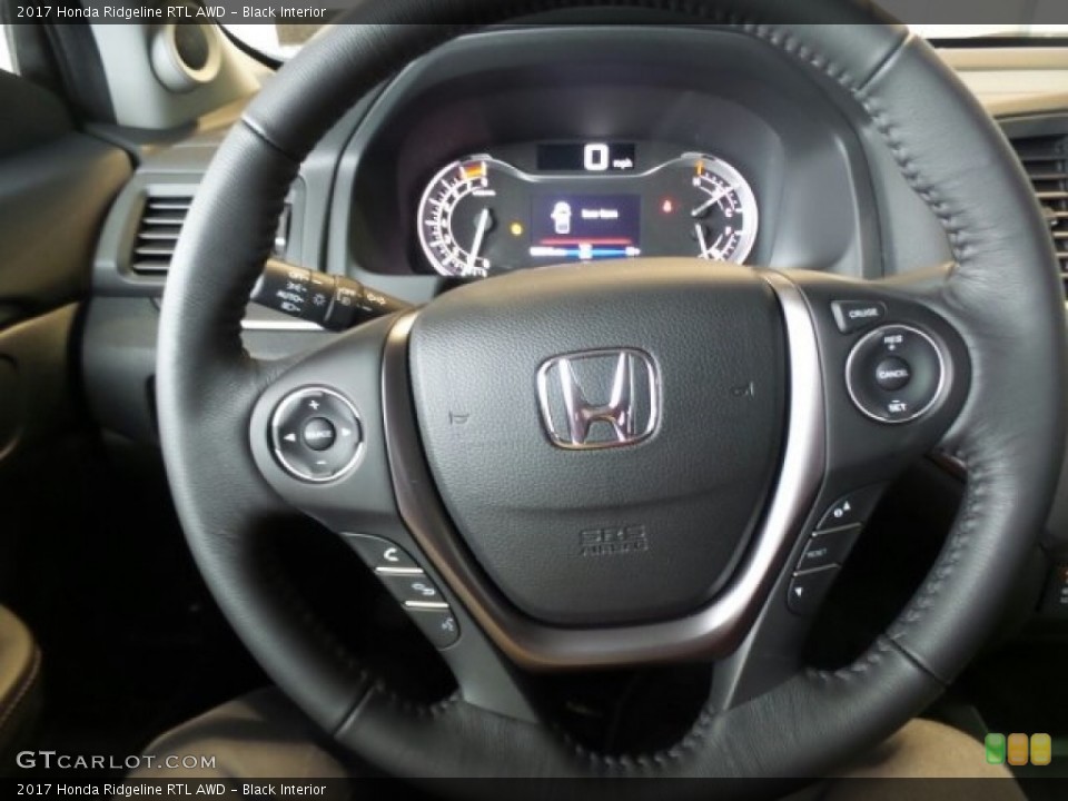 Black Interior Steering Wheel for the 2017 Honda Ridgeline RTL AWD #118631981