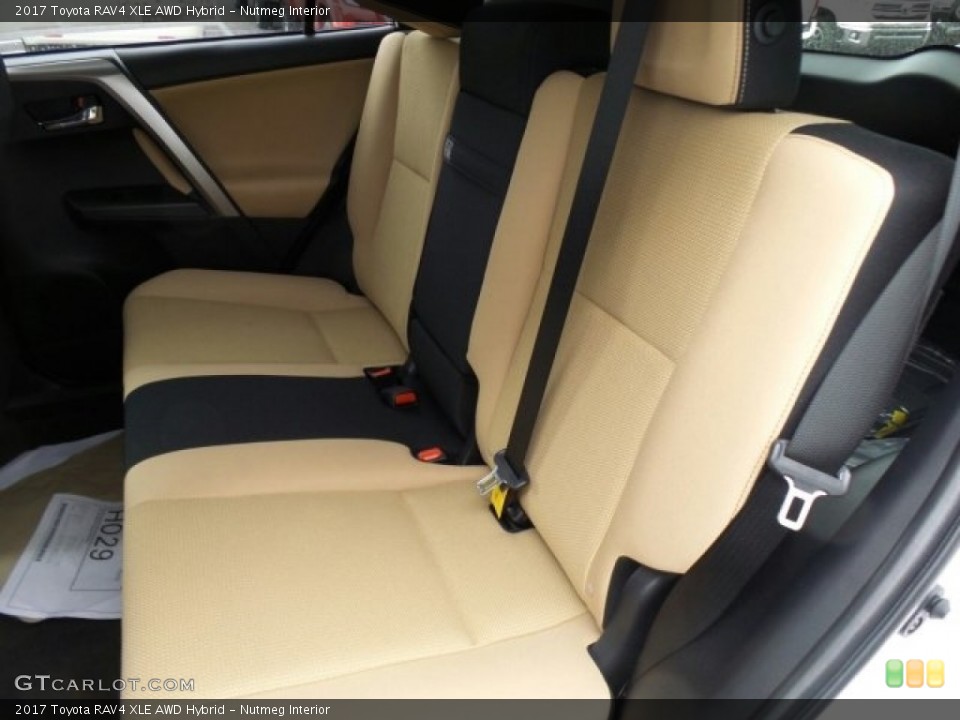 Nutmeg Interior Rear Seat for the 2017 Toyota RAV4 XLE AWD Hybrid #118632992
