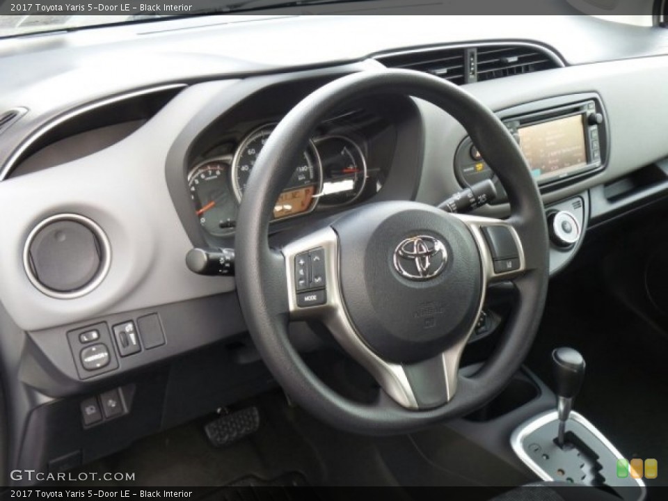 Black Interior Steering Wheel for the 2017 Toyota Yaris 5-Door LE #118642022