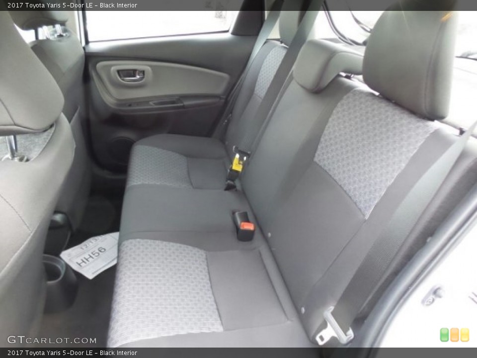 Black Interior Rear Seat for the 2017 Toyota Yaris 5-Door LE #118642052