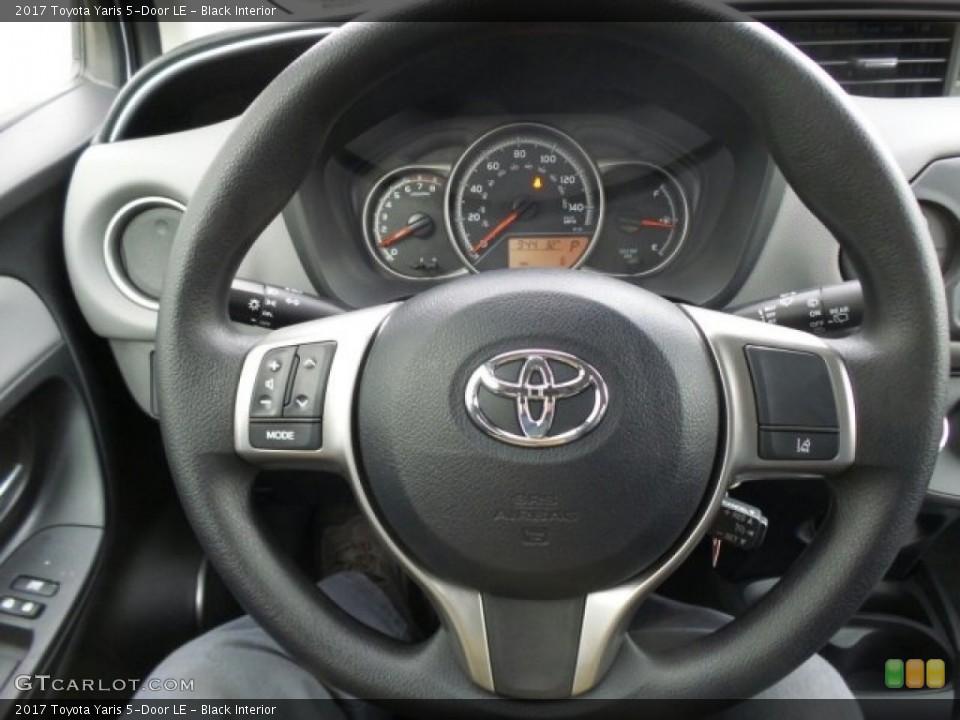Black Interior Steering Wheel for the 2017 Toyota Yaris 5-Door LE #118642130