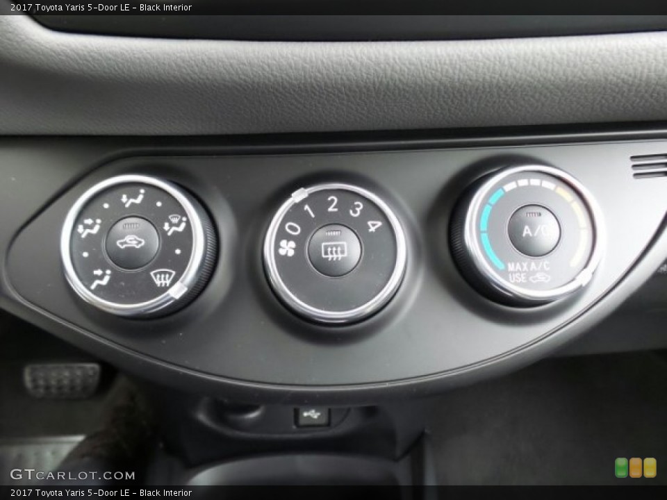 Black Interior Controls for the 2017 Toyota Yaris 5-Door LE #118642292