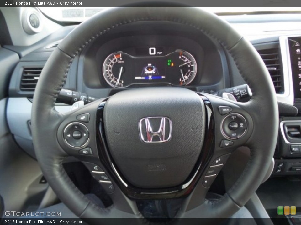 Gray Interior Steering Wheel for the 2017 Honda Pilot Elite AWD #118645368