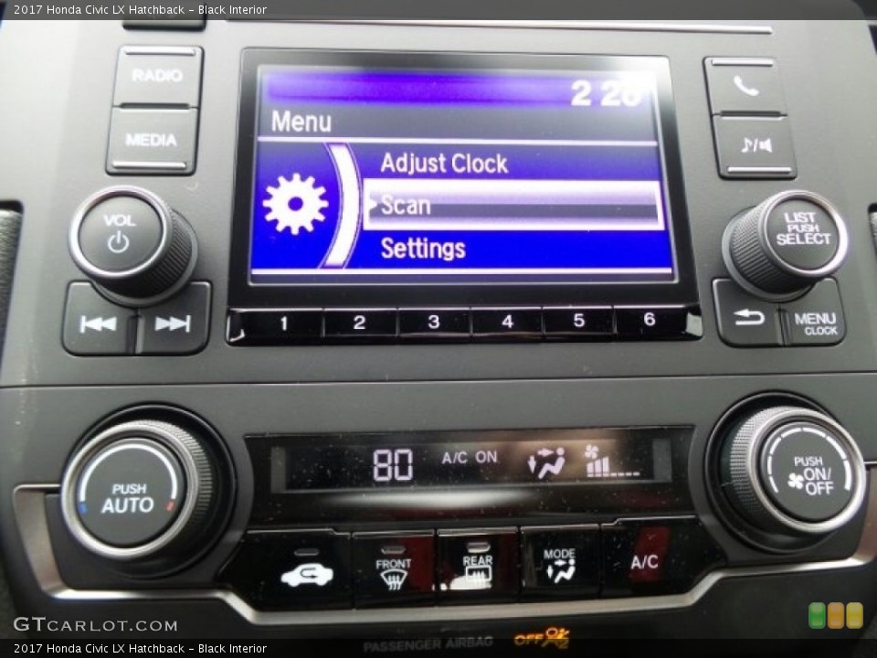 Black Interior Controls for the 2017 Honda Civic LX Hatchback #118647695