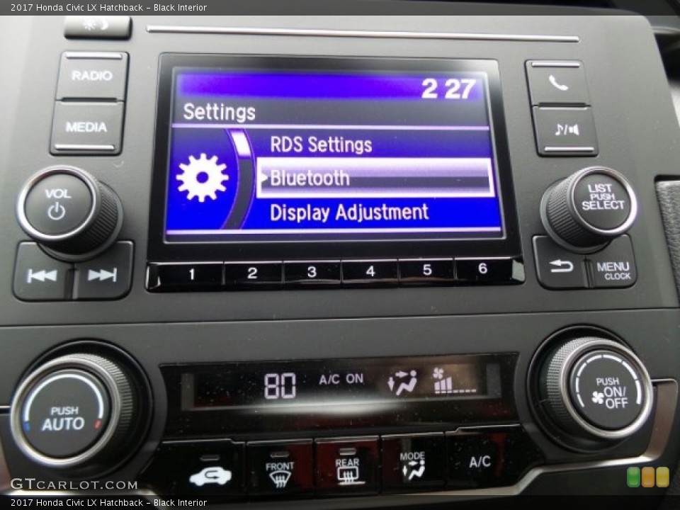 Black Interior Controls for the 2017 Honda Civic LX Hatchback #118647710