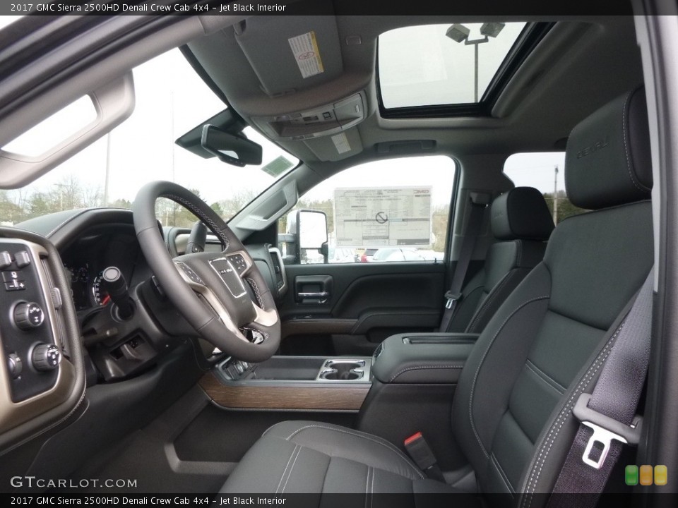 Jet Black Interior Front Seat for the 2017 GMC Sierra 2500HD Denali Crew Cab 4x4 #118654601