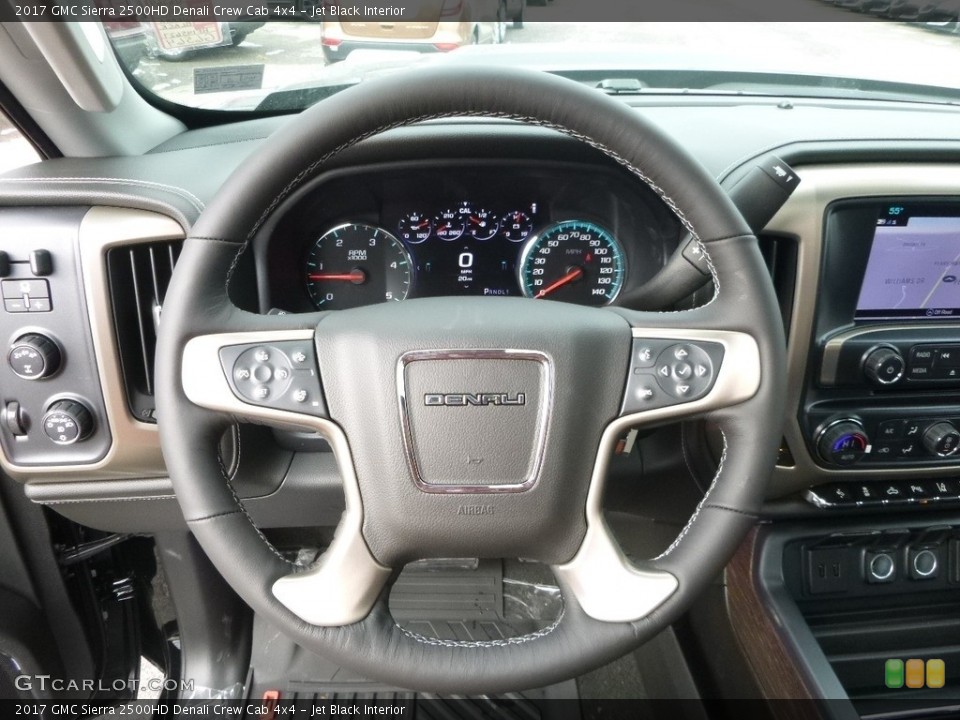 Jet Black Interior Steering Wheel for the 2017 GMC Sierra 2500HD Denali Crew Cab 4x4 #118654749