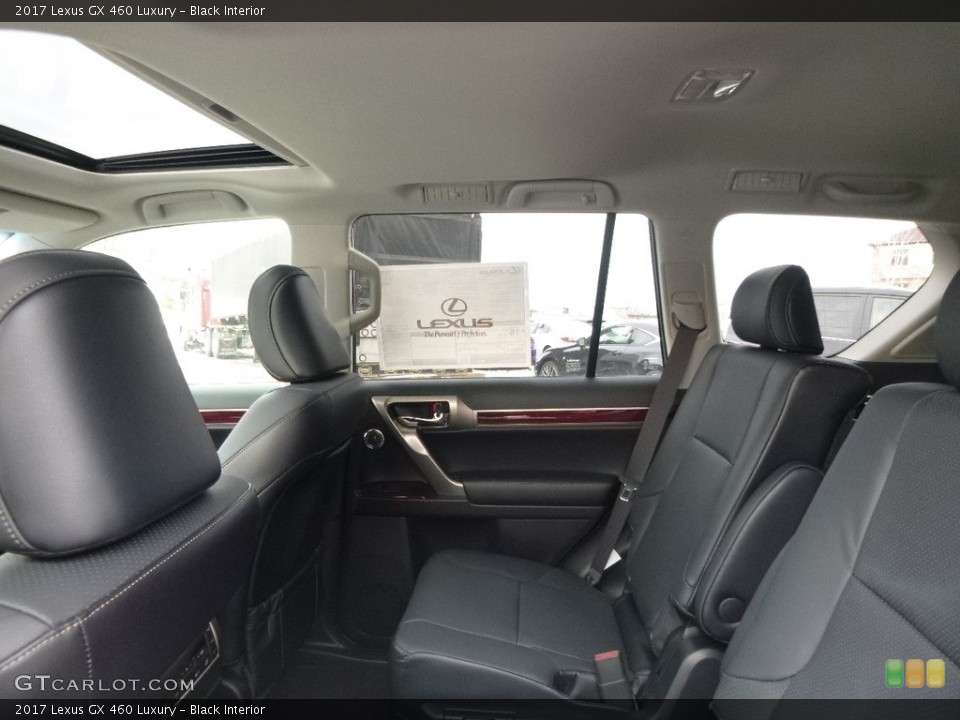 Black Interior Rear Seat for the 2017 Lexus GX 460 Luxury #118658399