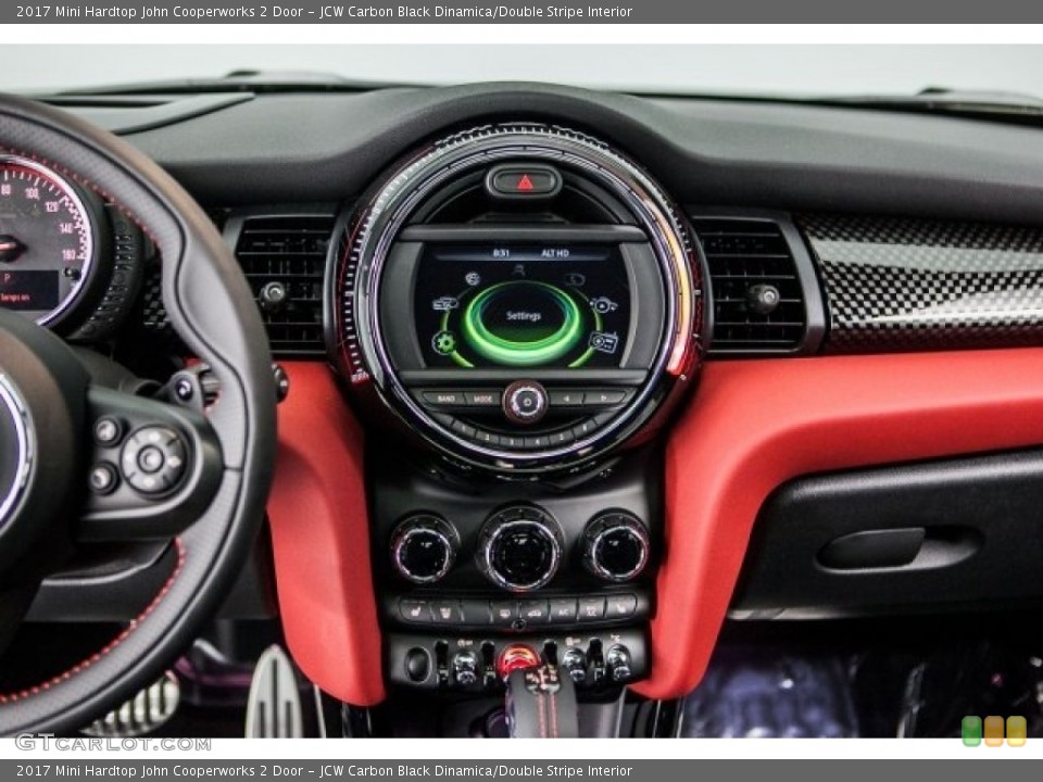 JCW Carbon Black Dinamica/Double Stripe Interior Controls for the 2017 Mini Hardtop John Cooperworks 2 Door #118659380