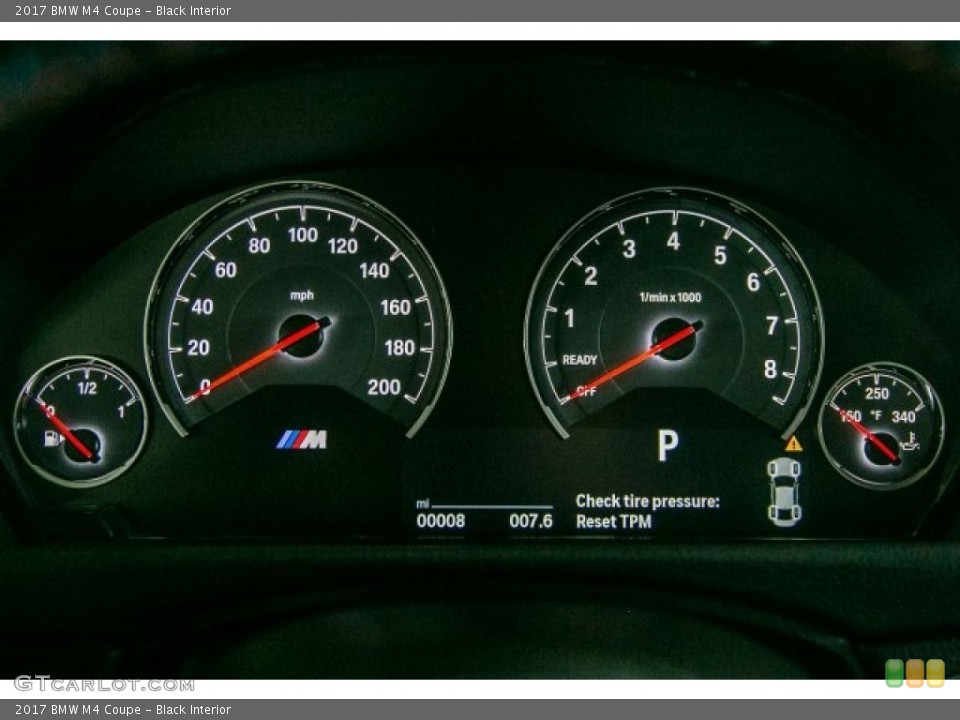 Black Interior Gauges for the 2017 BMW M4 Coupe #118659743