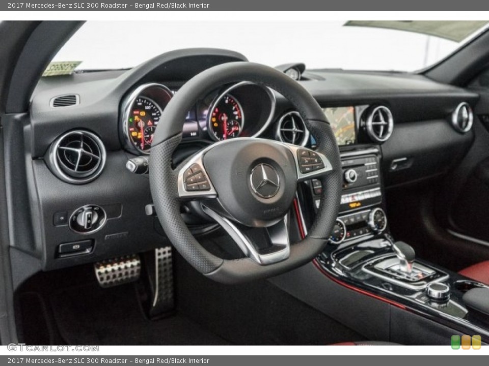 Bengal Red/Black Interior Dashboard for the 2017 Mercedes-Benz SLC 300 Roadster #118660694