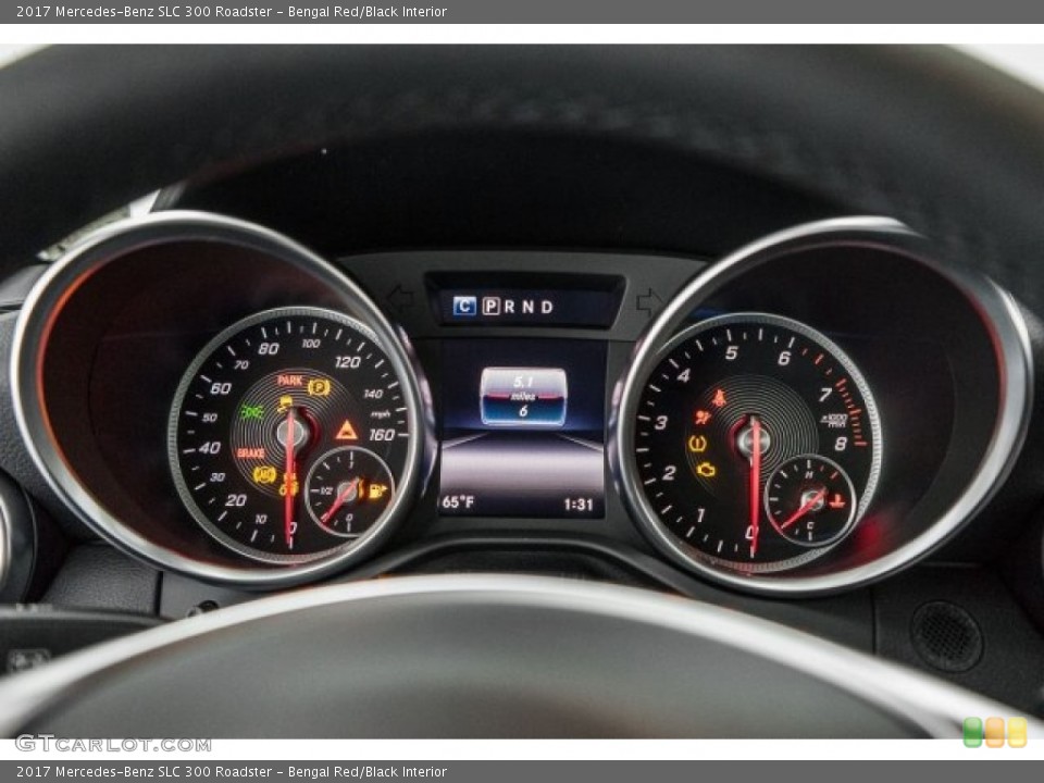 Bengal Red/Black Interior Gauges for the 2017 Mercedes-Benz SLC 300 Roadster #118660712
