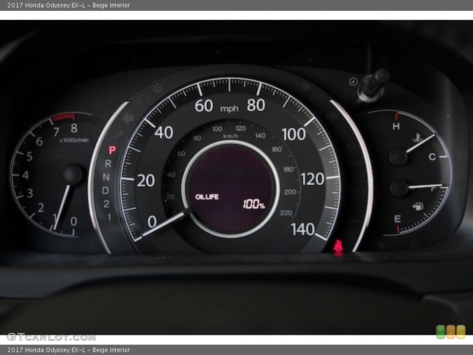 Beige Interior Gauges for the 2017 Honda Odyssey EX-L #118662666