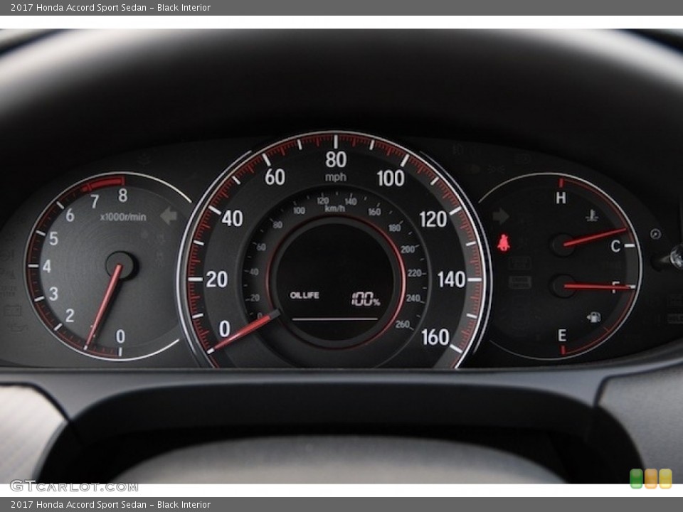 Black Interior Gauges for the 2017 Honda Accord Sport Sedan #118665963
