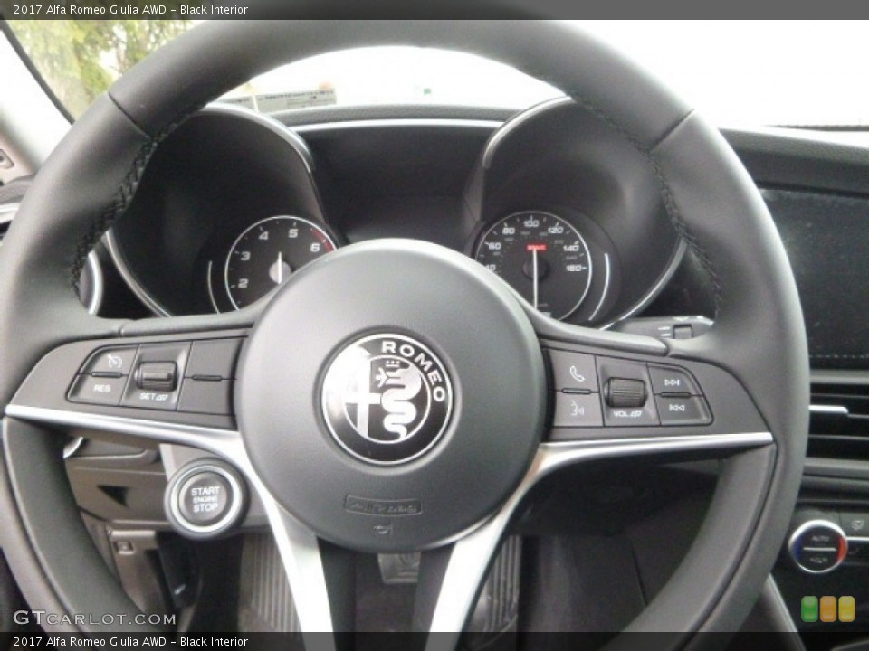 Black Interior Steering Wheel for the 2017 Alfa Romeo Giulia AWD #118671081