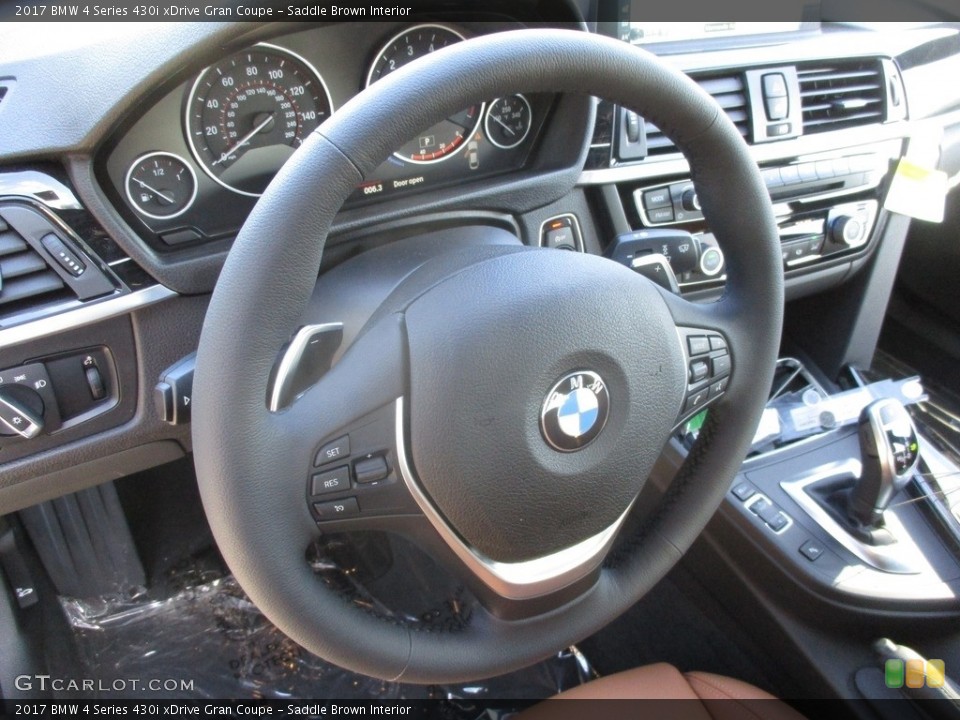 Saddle Brown Interior Steering Wheel for the 2017 BMW 4 Series 430i xDrive Gran Coupe #118673625
