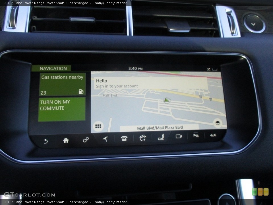 Ebony/Ebony Interior Navigation for the 2017 Land Rover Range Rover Sport Supercharged #118674561
