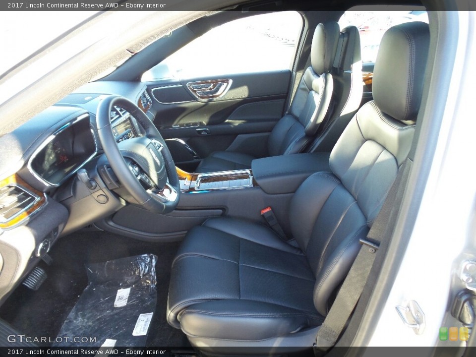 Ebony Interior Front Seat for the 2017 Lincoln Continental Reserve AWD #118686807