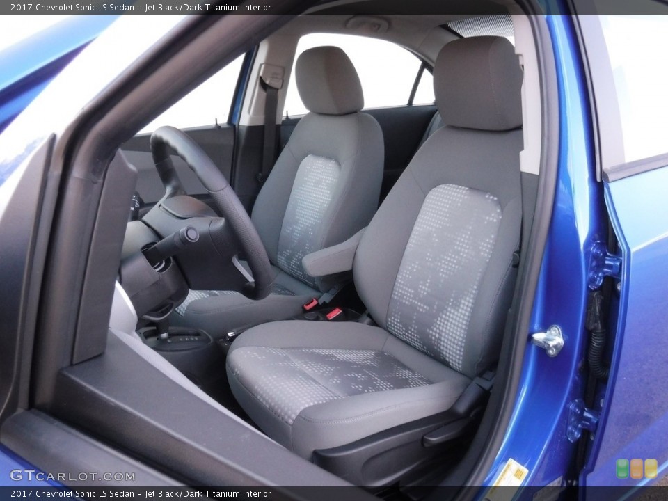 Jet Black/Dark Titanium Interior Front Seat for the 2017 Chevrolet Sonic LS Sedan #118687398
