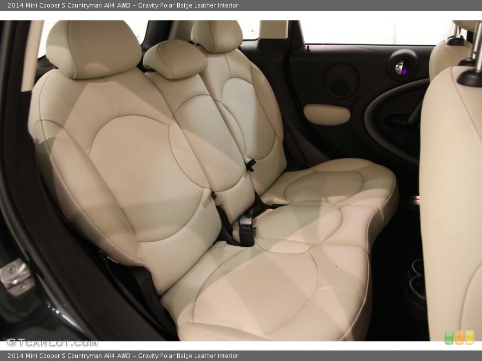 Gravity Polar Beige Leather Interior Rear Seat for the 2014 Mini Cooper S Countryman All4 AWD #118687707