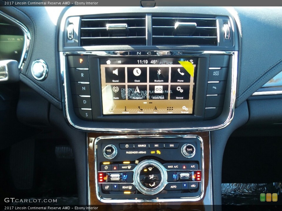 Ebony Interior Controls for the 2017 Lincoln Continental Reserve AWD #118702170