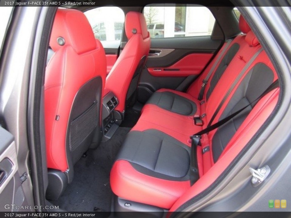 S Red/Jet Interior Rear Seat for the 2017 Jaguar F-PACE 35t AWD S #118702671