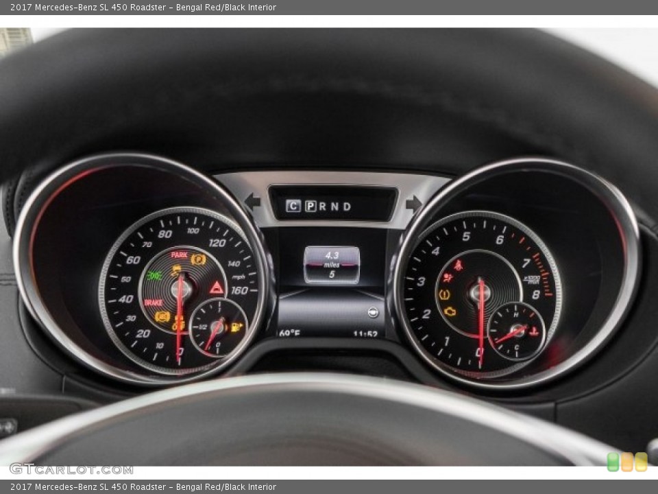 Bengal Red/Black Interior Gauges for the 2017 Mercedes-Benz SL 450 Roadster #118705338
