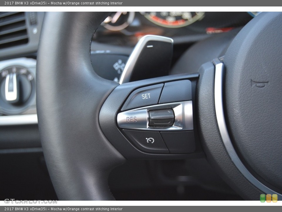 Mocha w/Orange contrast stitching Interior Controls for the 2017 BMW X3 xDrive35i #118713819