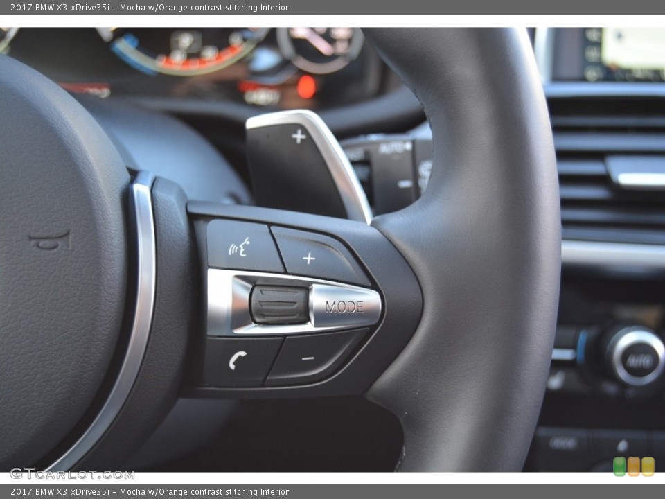 Mocha w/Orange contrast stitching Interior Controls for the 2017 BMW X3 xDrive35i #118713846