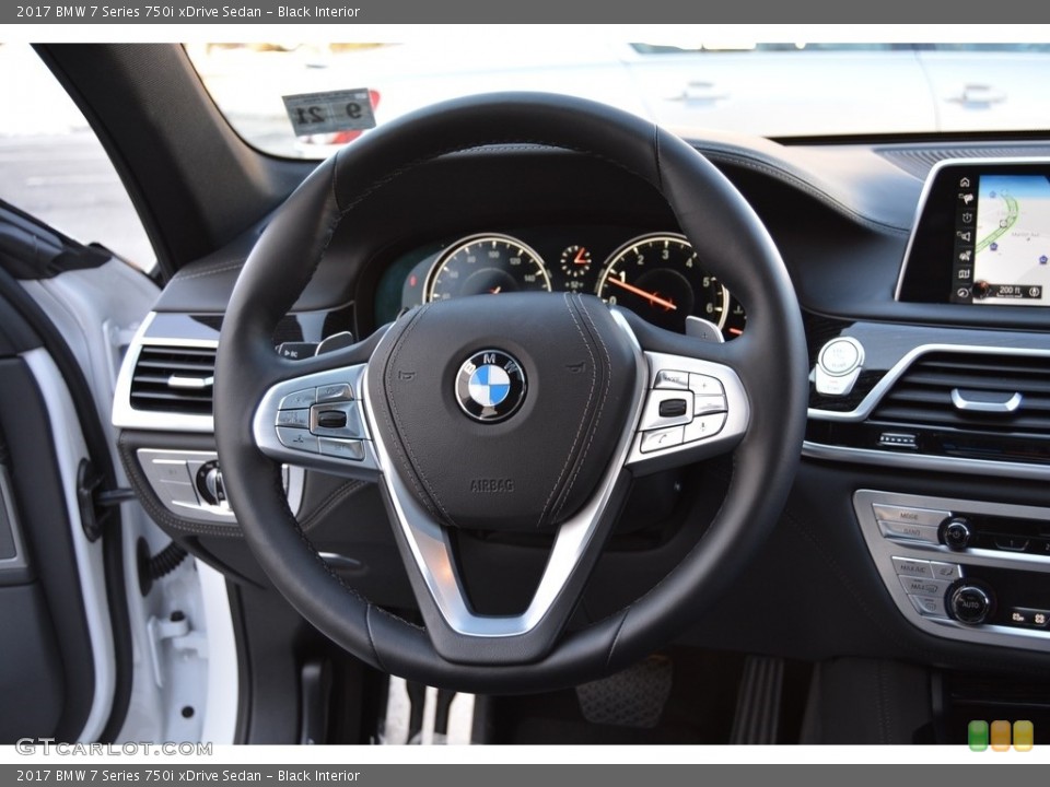 Black Interior Steering Wheel for the 2017 BMW 7 Series 750i xDrive Sedan #118716087