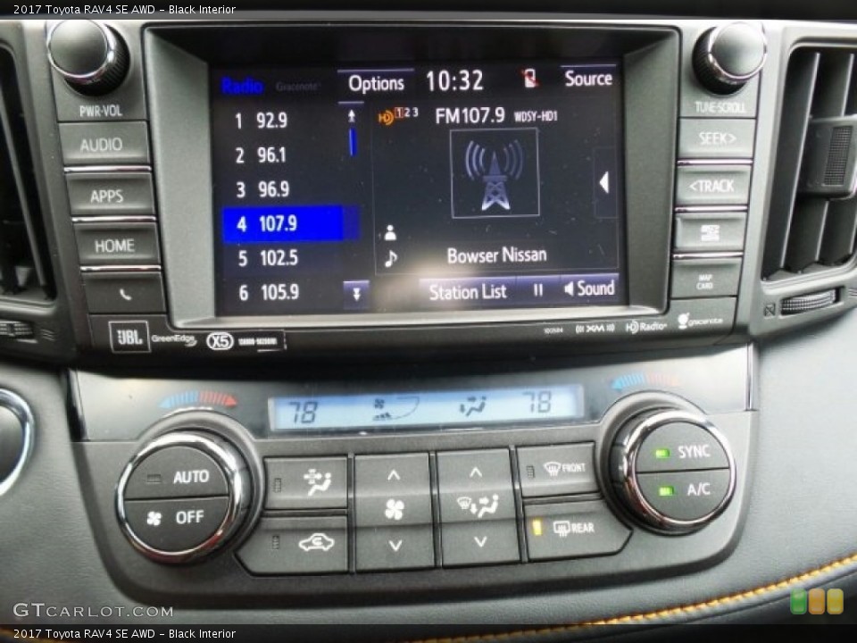 Black Interior Controls for the 2017 Toyota RAV4 SE AWD #118718385