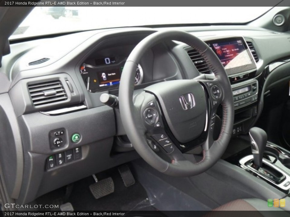 Black/Red Interior Dashboard for the 2017 Honda Ridgeline RTL-E AWD Black Edition #118722687