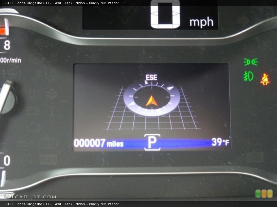 Black/Red Interior Controls for the 2017 Honda Ridgeline RTL-E AWD Black Edition #118722918