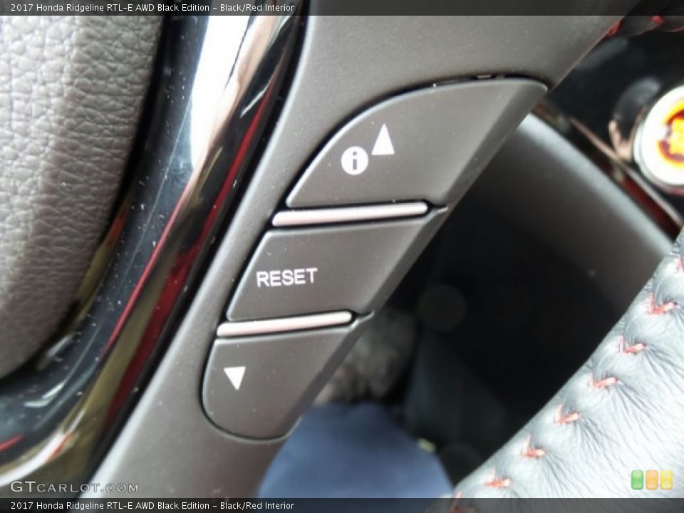 Black/Red Interior Controls for the 2017 Honda Ridgeline RTL-E AWD Black Edition #118723095
