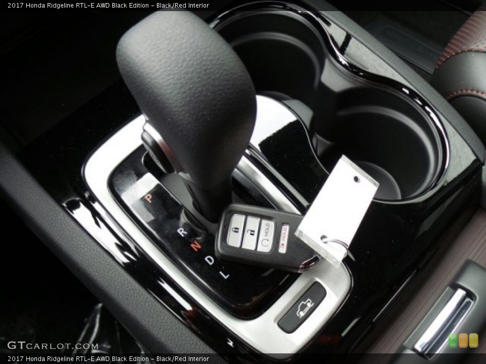 Black/Red Interior Transmission for the 2017 Honda Ridgeline RTL-E AWD Black Edition #118723285