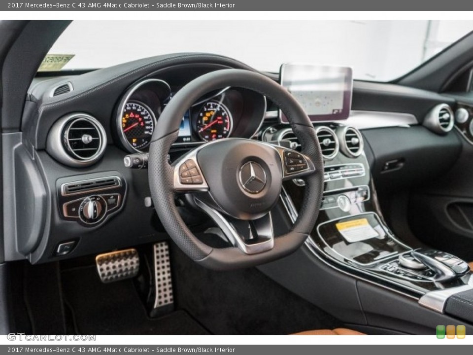 Saddle Brown/Black Interior Dashboard for the 2017 Mercedes-Benz C 43 AMG 4Matic Cabriolet #118724286