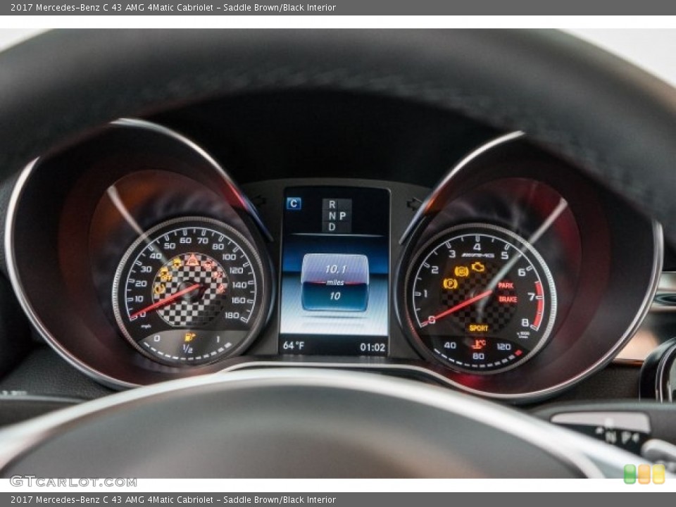 Saddle Brown/Black Interior Gauges for the 2017 Mercedes-Benz C 43 AMG 4Matic Cabriolet #118724301