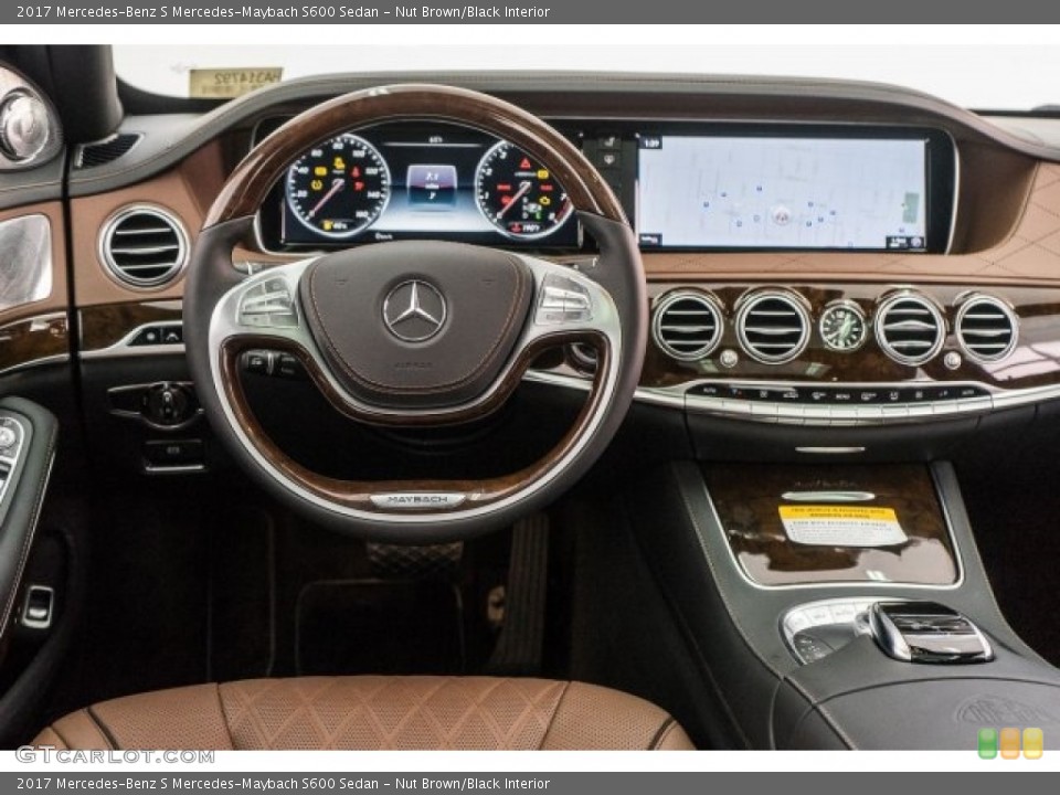 Nut Brown/Black Interior Dashboard for the 2017 Mercedes-Benz S Mercedes-Maybach S600 Sedan #118724754